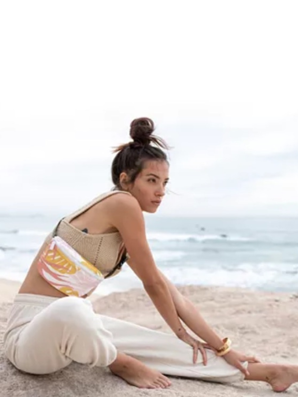 ALOHA Collection Pink and Yellow Crossbody or Belt Bag - Picture 2 of 6